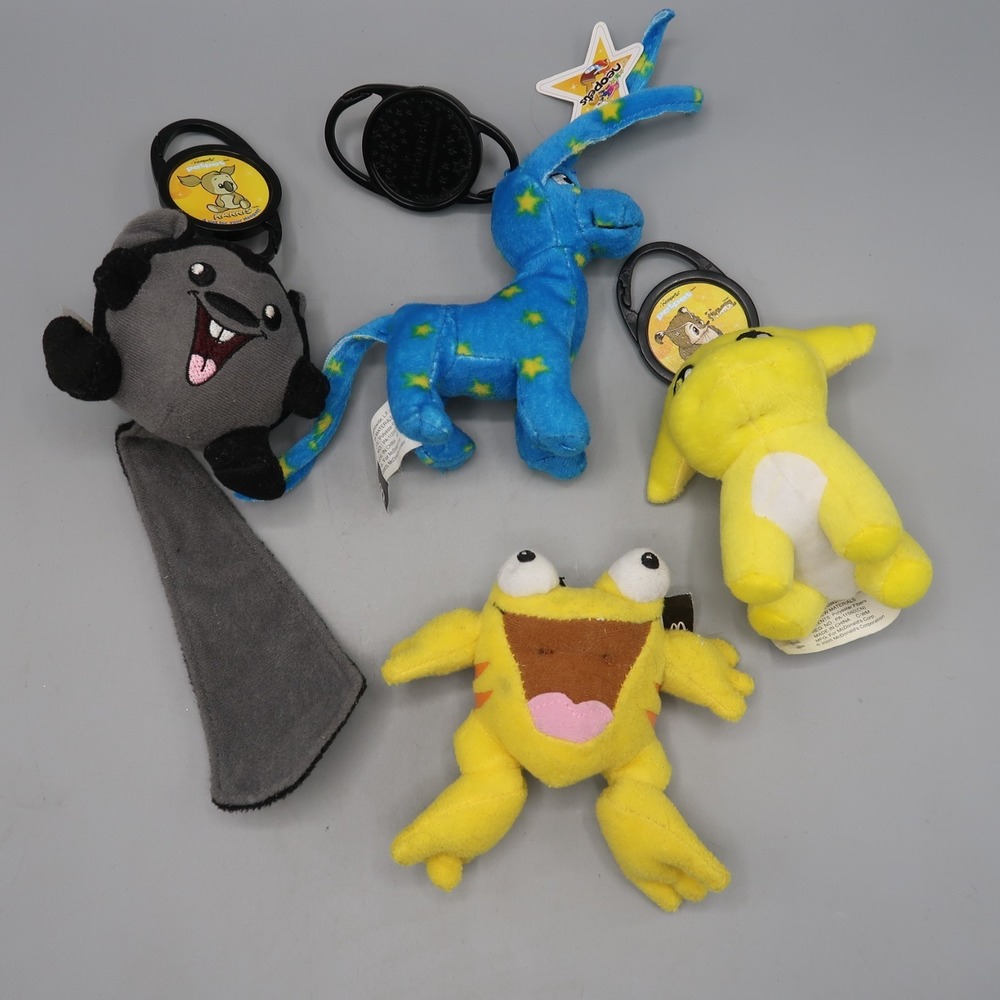 Neopets McDonalds Happy Meal 2005β Plush Toy Lot Harris Puppyblew Symol Clips